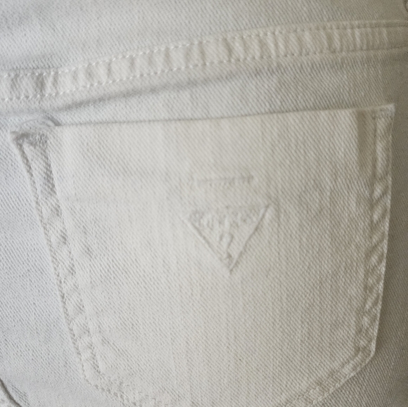 White Guess Denim Mini Skirt - Picture 7 of 12